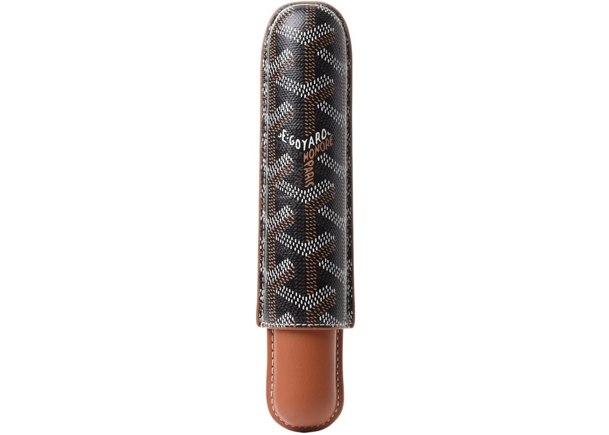 Goyard Churchill Single Cigar Case Black/Tan