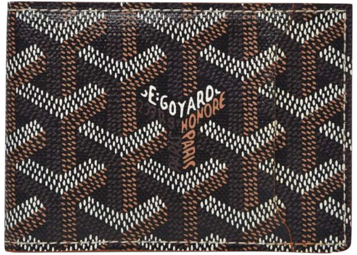 Goyard Slot Wallet Victoire Companion Goyardine Black Tan