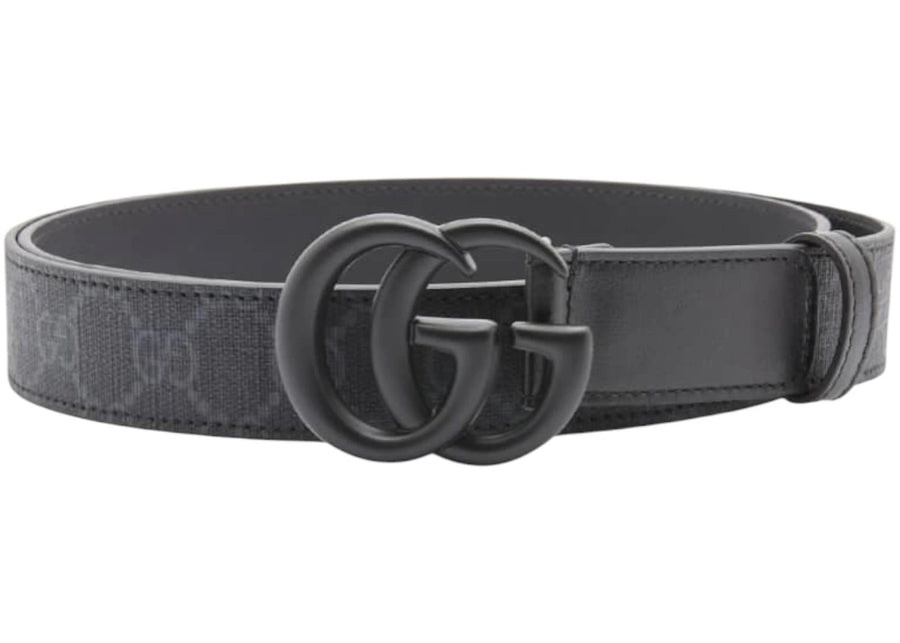 Gucci GG Supreme Black Buckle Belt Black