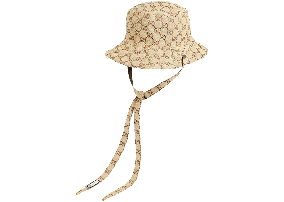 Gucci Reversible Hat in GG Canvas and Nylon Beige/Brown