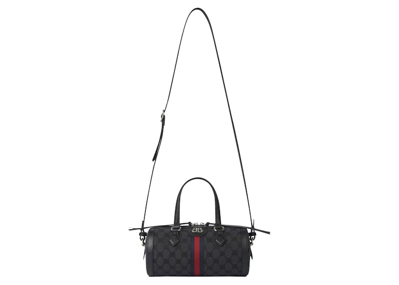 Gucci x Balenciaga The Hacker Project Small Boston Bag Black