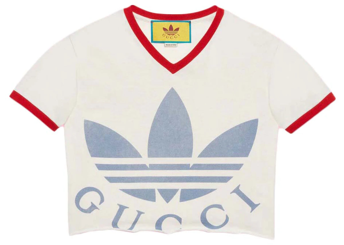 Gucci x adidas Cropped T-Shirt White