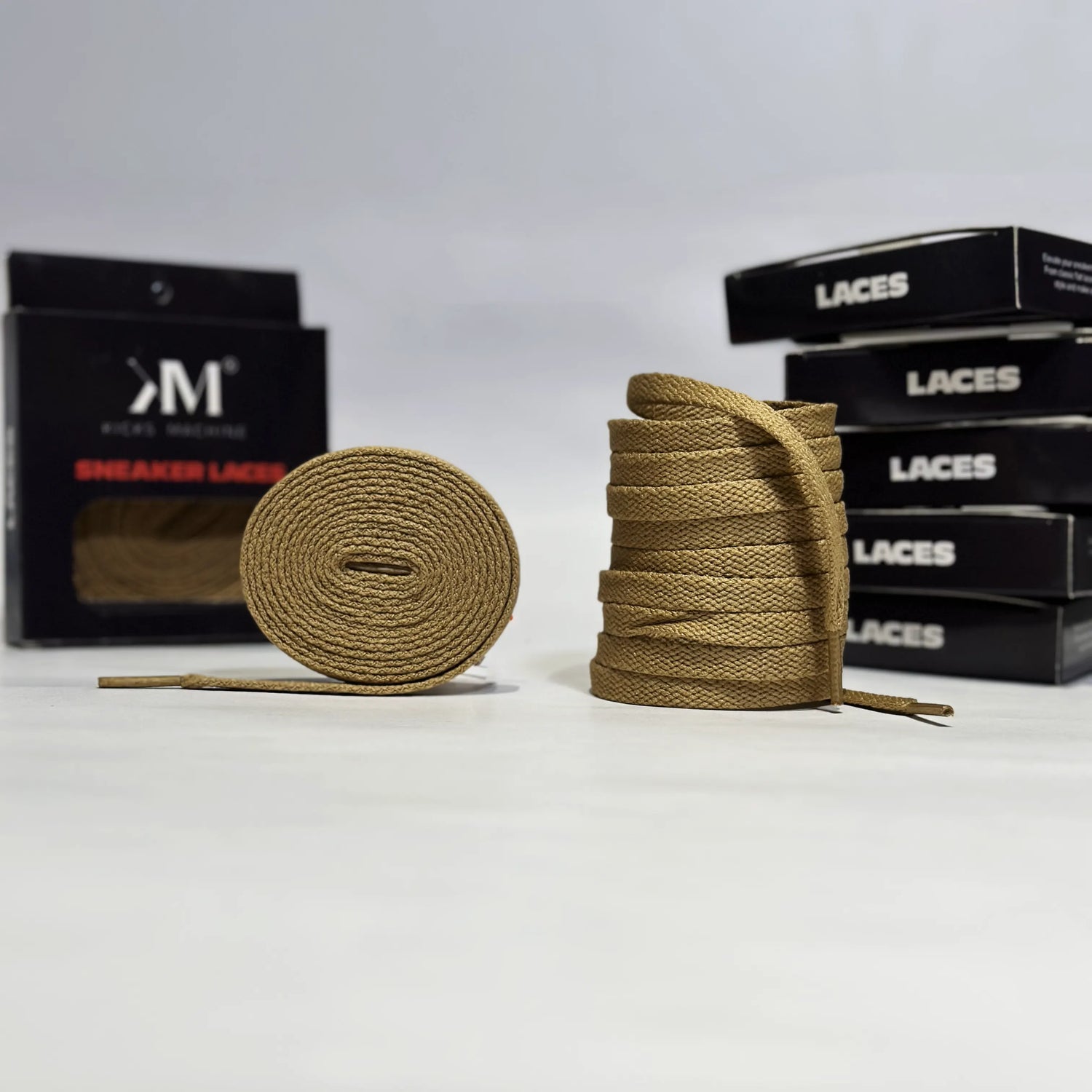 Flat Sneaker Laces- Light Bown Jordan laces AJ1 Laces Kicks Machine