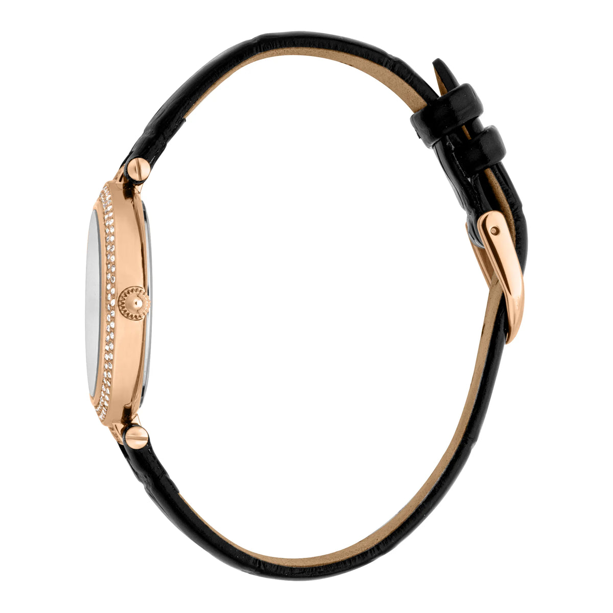 Savoca Leather Black RG Silver