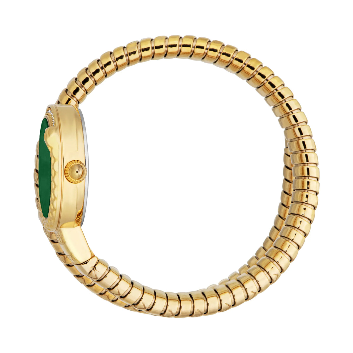 Cerchio Snake Yellow Gold Bottle Green