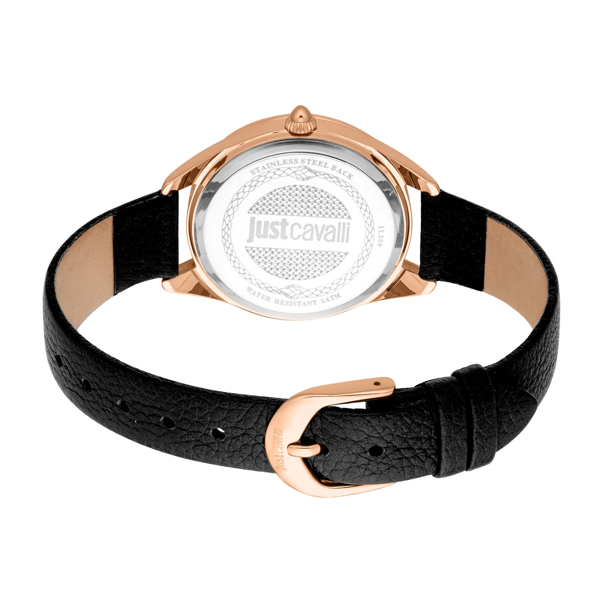 Luna Leather Black RG Silver