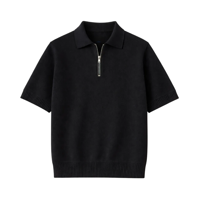 Legacy Classic Zip Polo - Noir Black