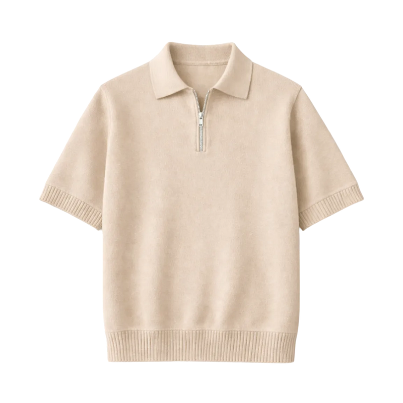 Legacy Classic Zip Polo - Oat