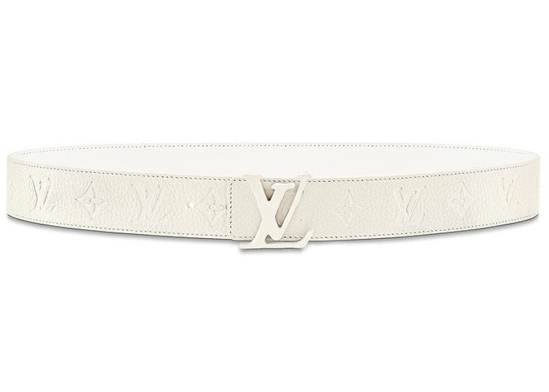 Louis Vuitton Initials Shape Belt Monogram 40MM Powder White