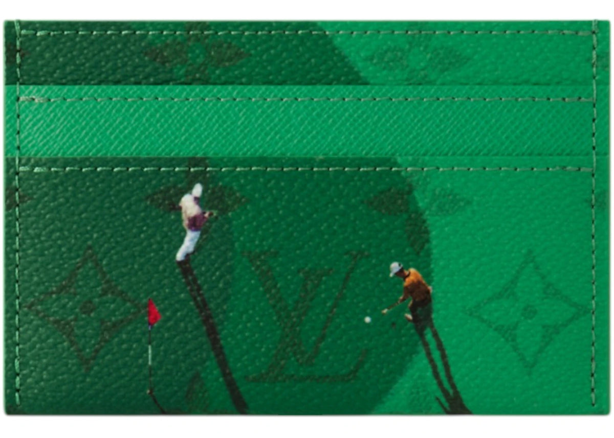 Louis Vuitton Golf Double Card Case Green