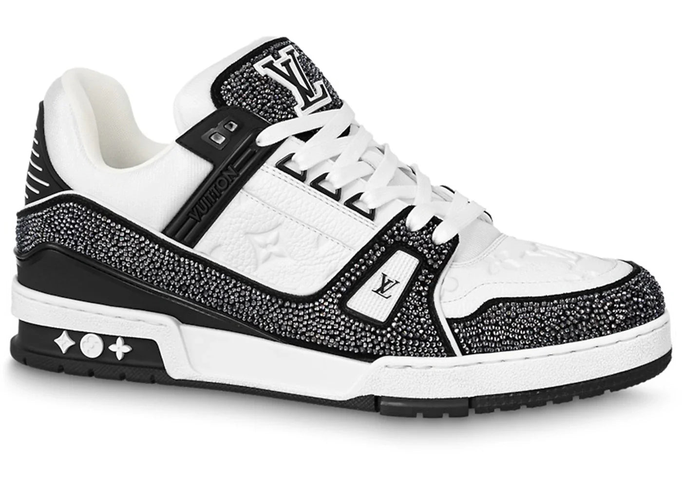 Louis Vuitton Trainer Black White Swarovski