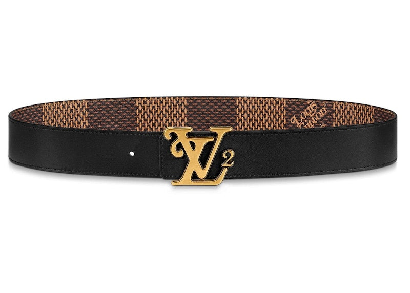 Louis Vuitton x Nigo Squared Reversible Belt Damier Ebene Giant 40MM Brown