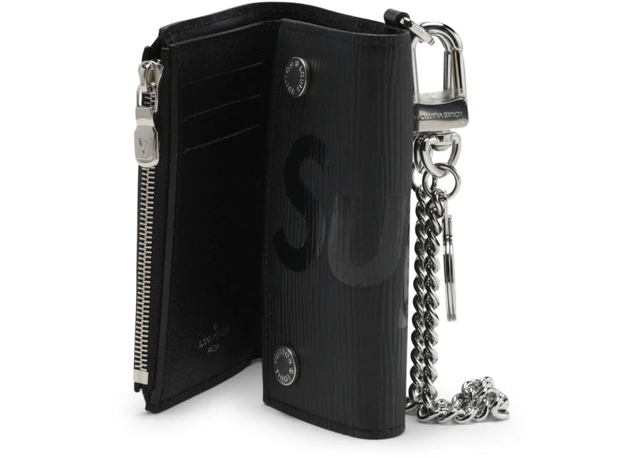 Louis Vuitton x Supreme Chain Wallet Epi Black