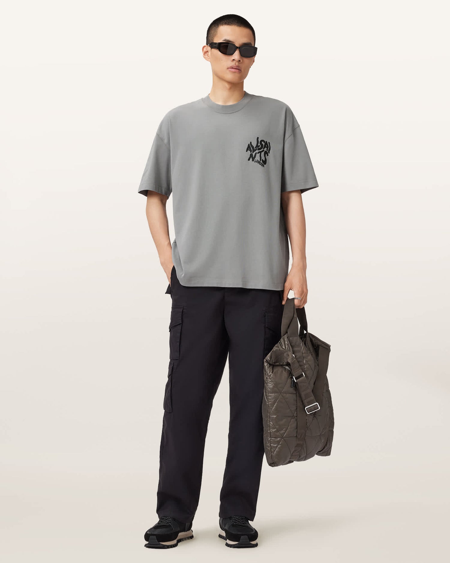 Orlando Logo Print Oversized T-Shirt (March Grey)
