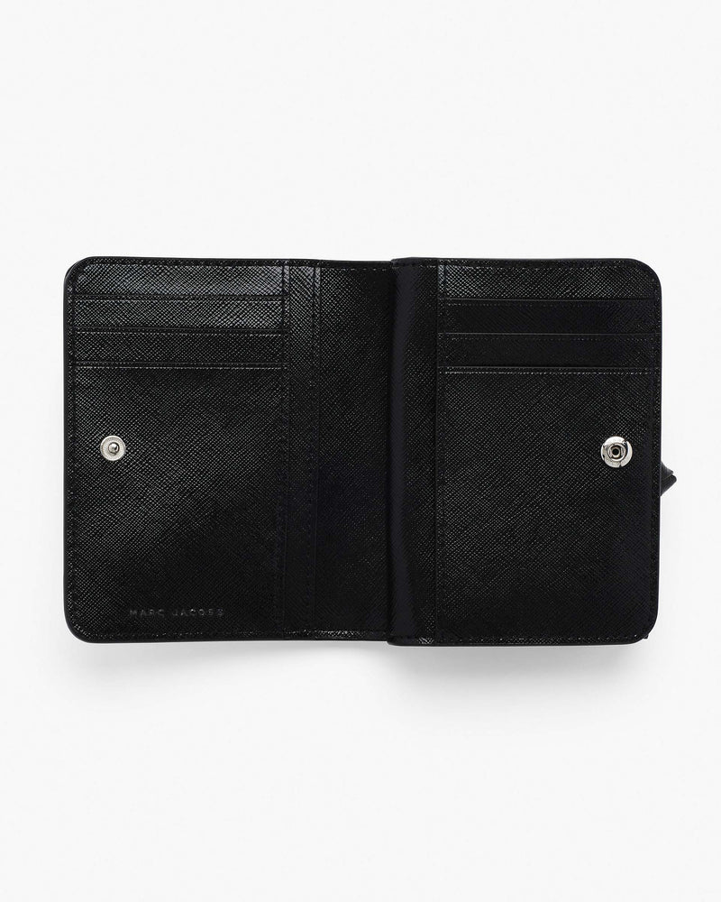 Marc Jacobs Marc Jacobs The Utility Snapshot Mini Compact Wallet Black/White Black/white