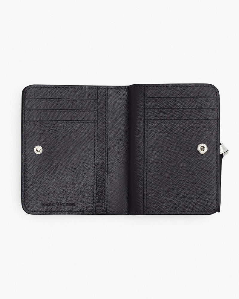 Marc Jacobs Marc Jacobs The Utility Snapshot Mini Compact Wallet Wolf Grey Multi Wolf Grey Multi