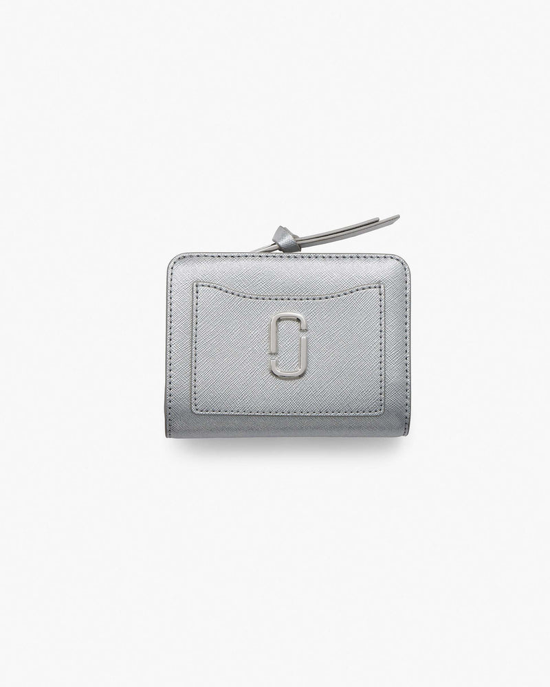 Marc Jacobs Marc Jacobs The Metallic Utility Snapshot Mini Compact Wallet Silver Silver