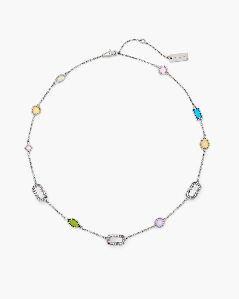 Marc Jacobs Marc Jacobs The J Marc Luxe Gem Station Necklace Silver/Multi Silver/multi