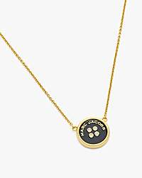 Marc Jacobs Marc Jacobs The Button Pendant Necklace Gold/Black Gold/black