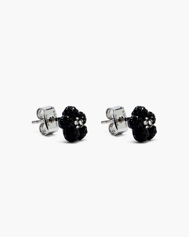 Marc Jacobs Marc Jacobs The Daisy Pave Earrings Black/Crystal Black/crystal