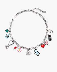 Marc Jacobs Marc Jacobs The Sticker Charm Necklace Silver Multi Silver Multi