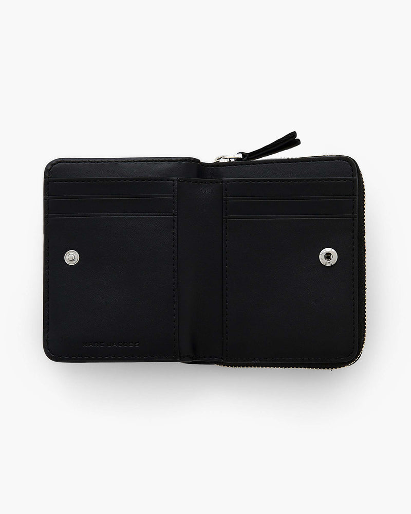 Marc Jacobs Marc Jacobs The Daisy Mini Compact Wallet Black/White Black/white