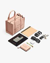 Marc Jacobs Marc Jacobs The Leather Small Tote Bag Ribbon Pink Ribbon Pink