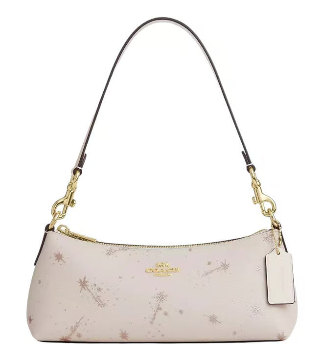 Coach White Charlotte Medium Shoulder Bag