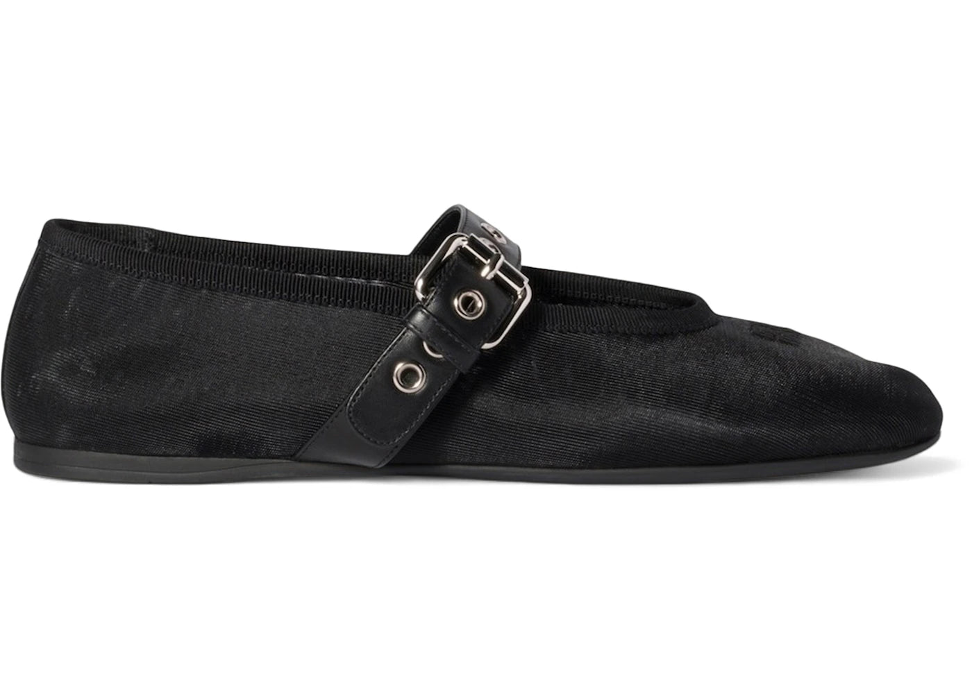 Miu Miu Mesh Fabric Ballerinas Black (Women's)