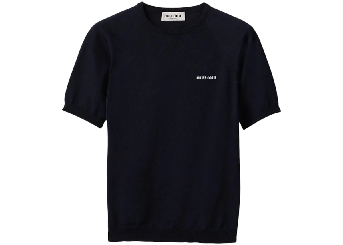 Miu Miu Wool Crewneck Sweater Bleu