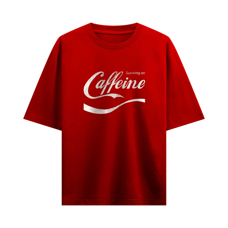 Myugen Caffeine Oversized T-Shirt Red