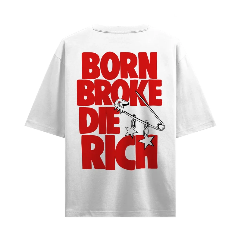 Myugen Die Rich Statement Oversized T-Shirt White