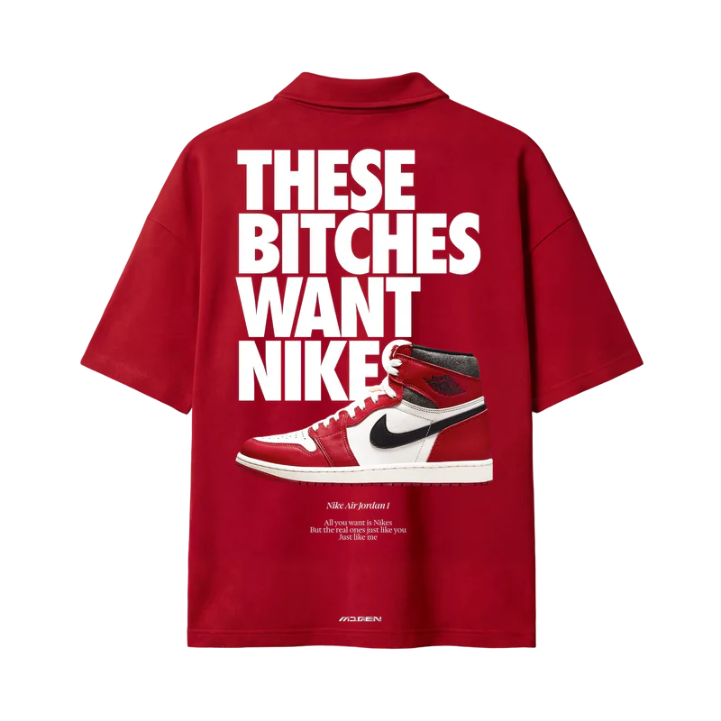Myugen Nike Bitches Quarter Zip T-Shirt Red