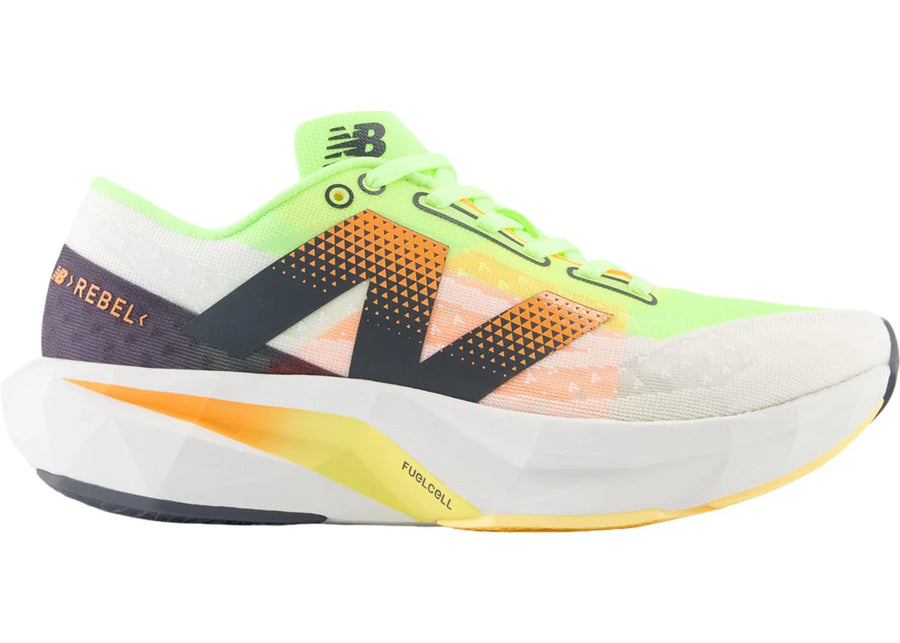 New Balance Fuelcell Rebel V4 Bleached Lime Glo Hot Mango