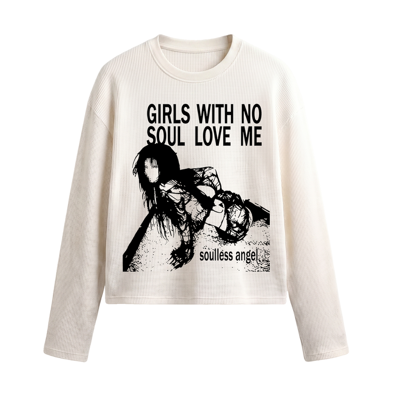 No Soul Muse Be Autyst Off White Waffle T-shirt