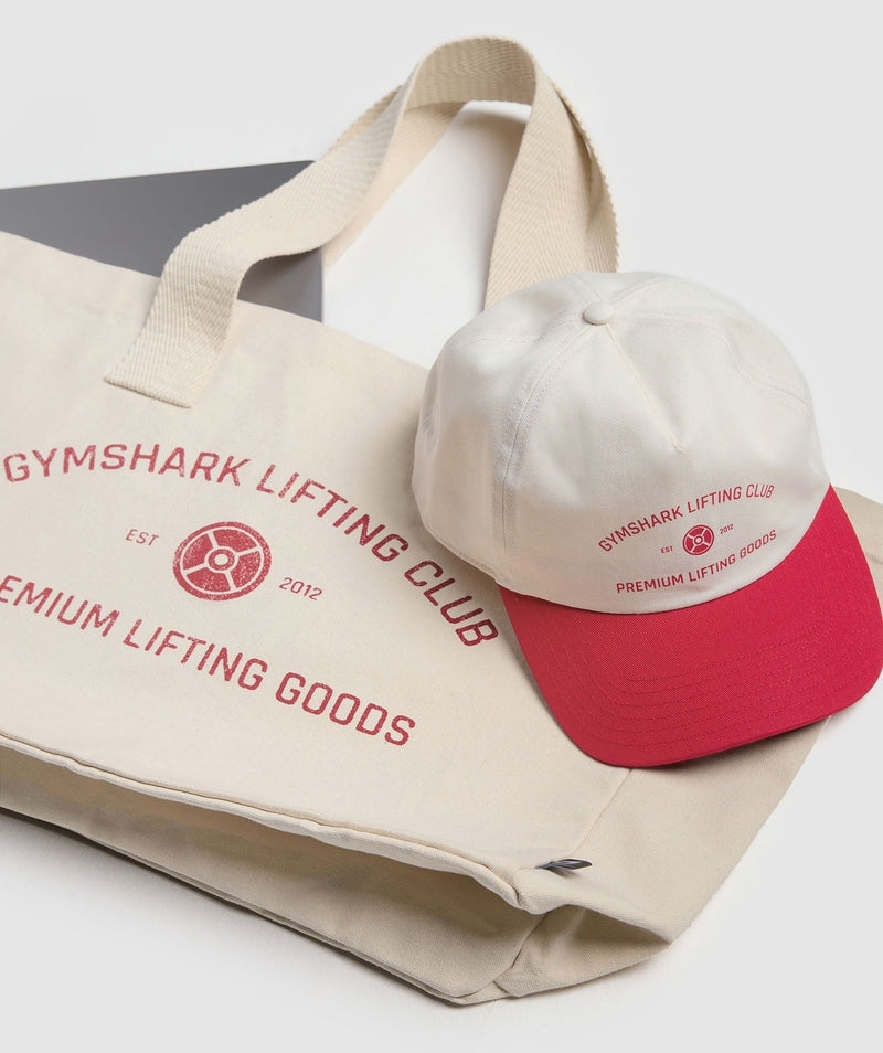 Gymshark Weight Plate Oversized Tote Oat White