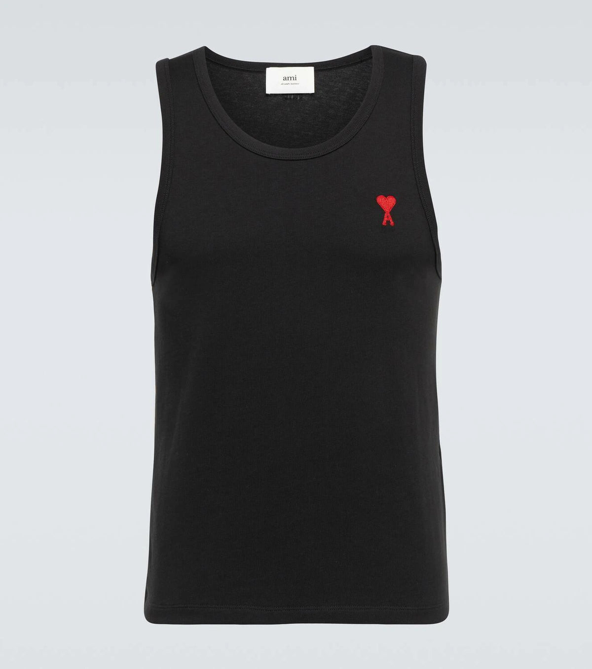 Ami Paris Cotton tank top Black