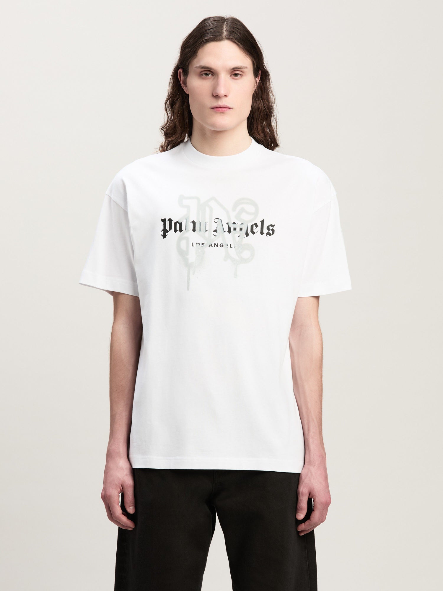 LA MONOGRAM SPRAY T-Shirt WHITE