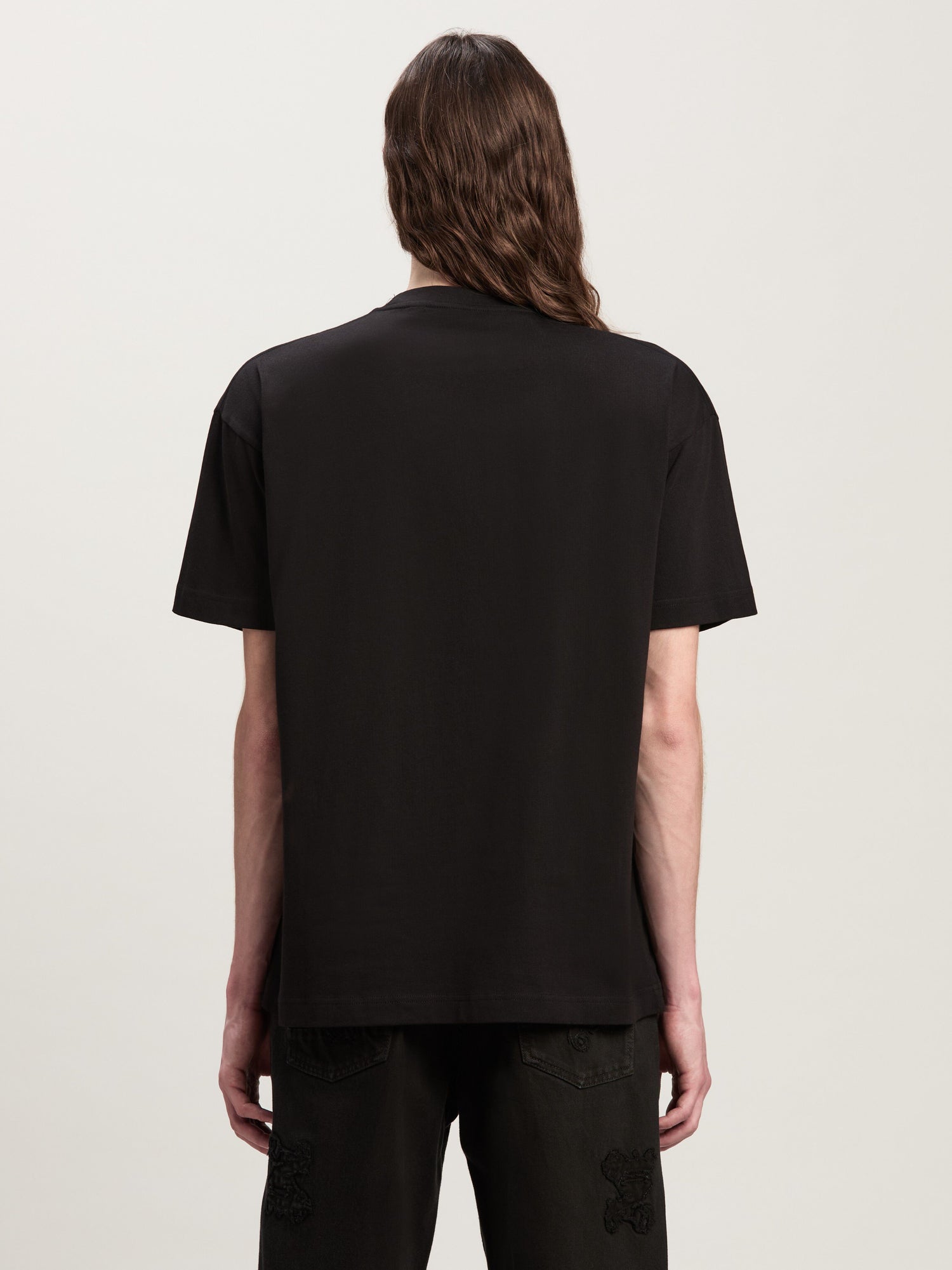 NY MONOGRAM SPRAY TEE BLACK