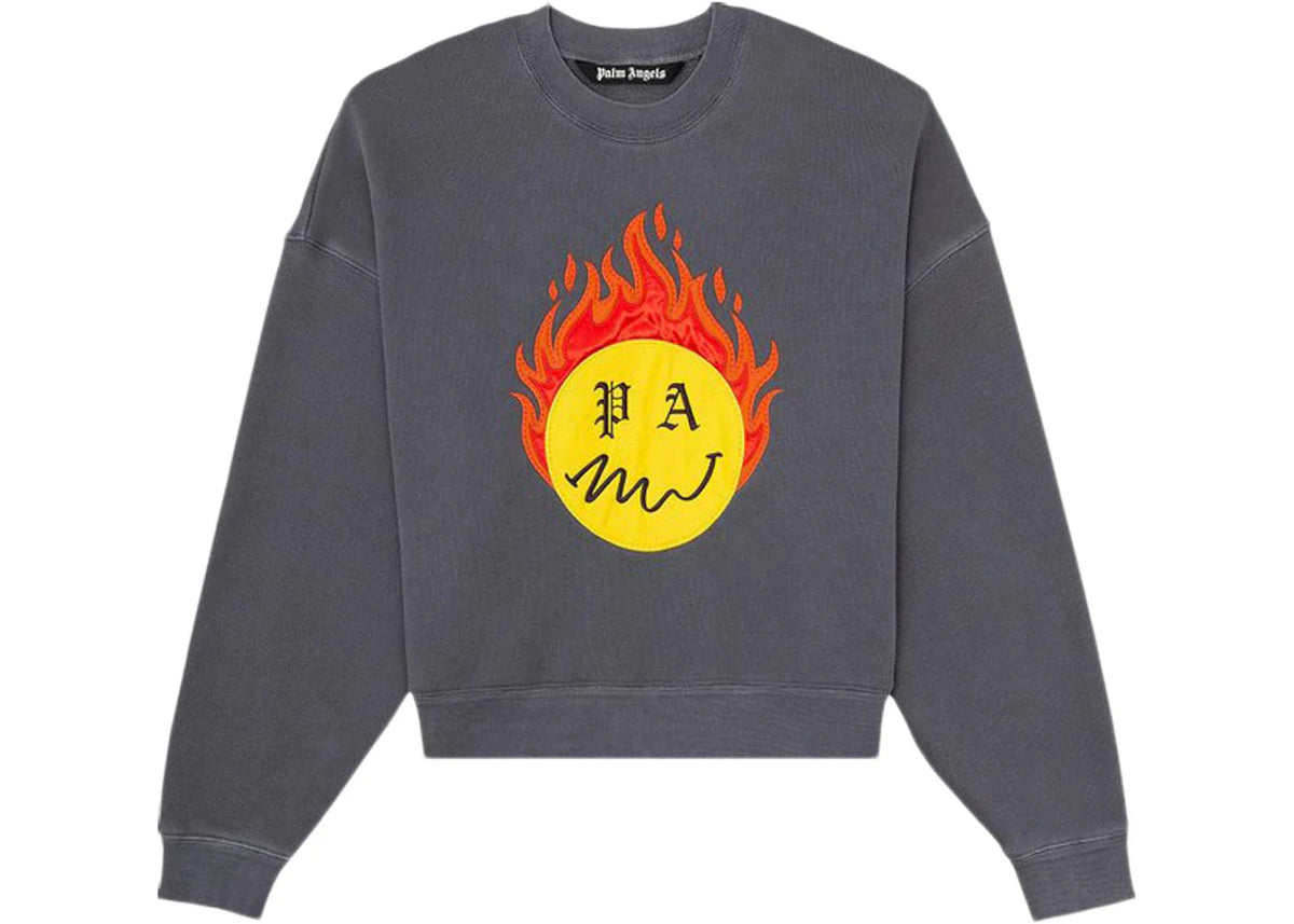 Palm Angels Burning Head Crewneck Black