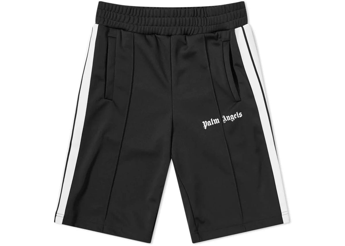 Palm Angels Logo Print Track Shorts Black