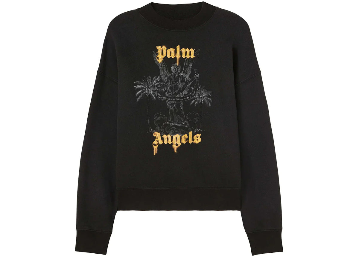 Palm Angels Palms Pencil Crew Sweatshirt Black