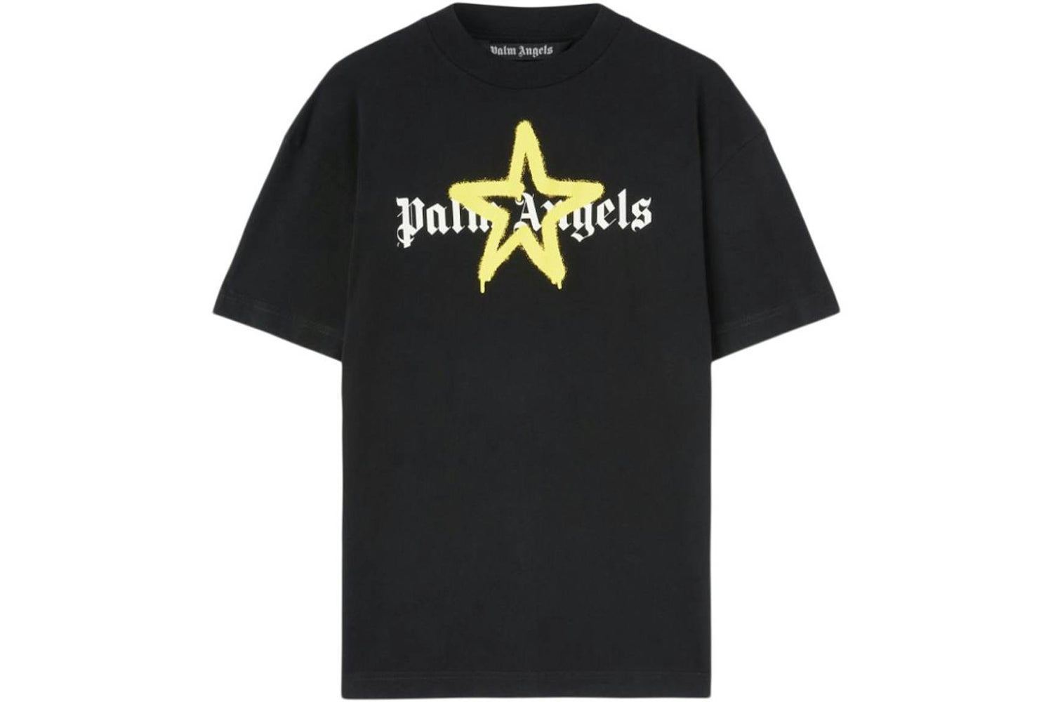 Palm Angels Star Sprayed T-Shirt Black/Yellow