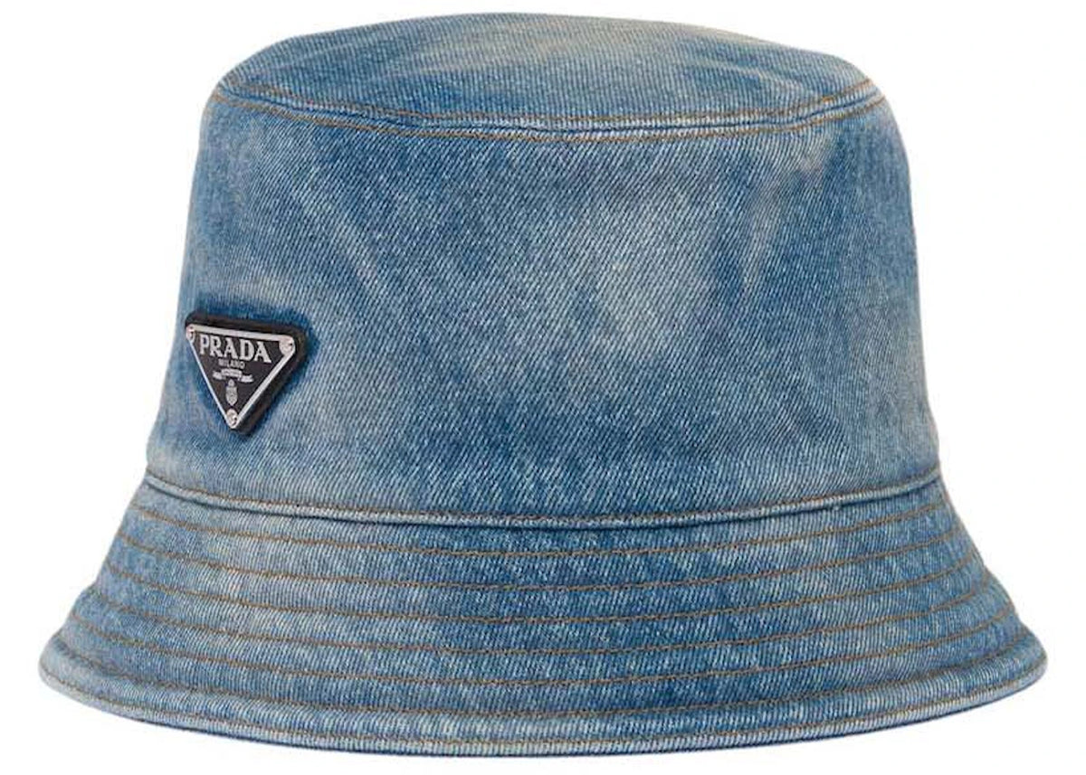 Prada Denim Bucket Hat Light Blue