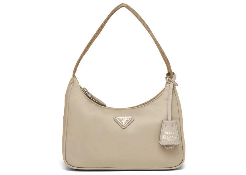 Prada Re-Edition 2000 Re-Nylon Mini Bag Desert Beige