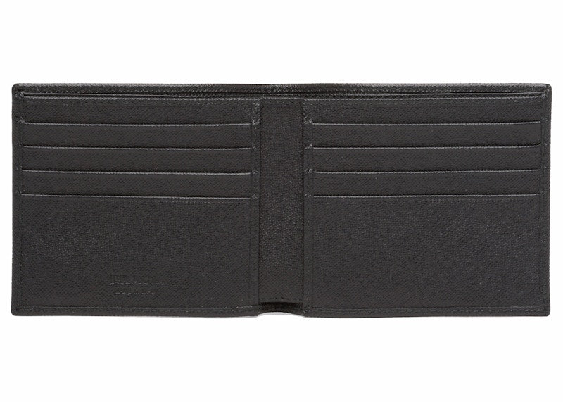Prada Saffiano Leather Bi-Fold Wallet Black