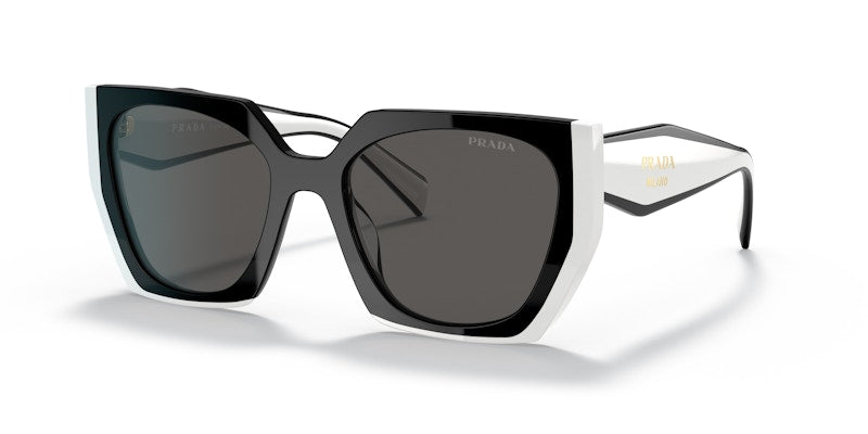 Prada Symbole Logo Rectangle Sunglasses Black/White (SPR15W 09Q-5S0)