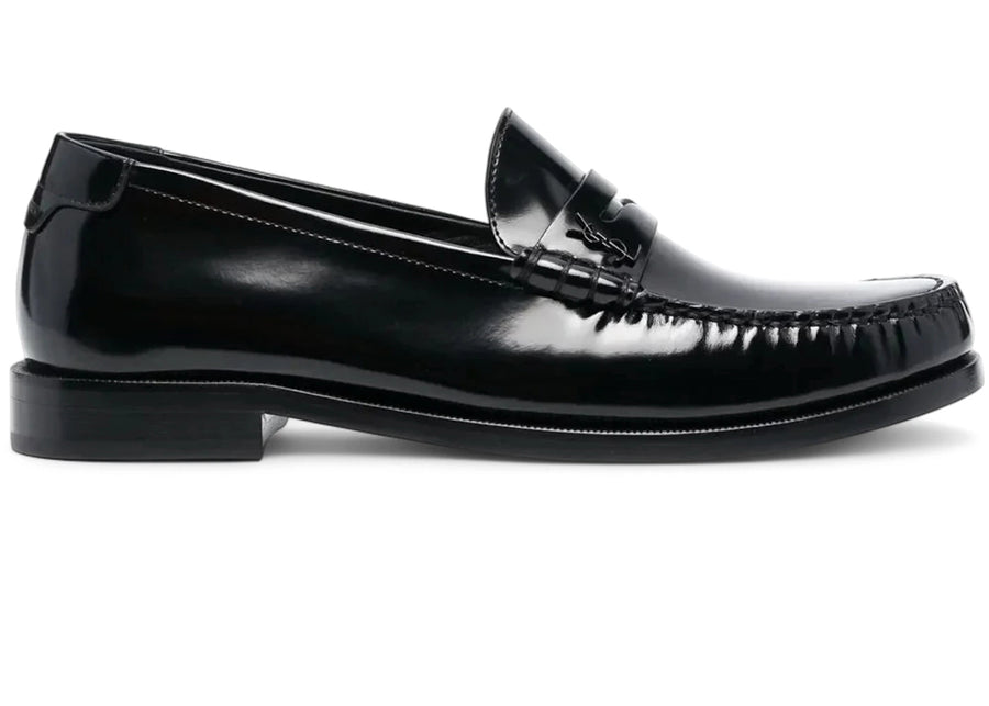 Saint Laurent Le Loafer Penny Slippers Nero Lucido
