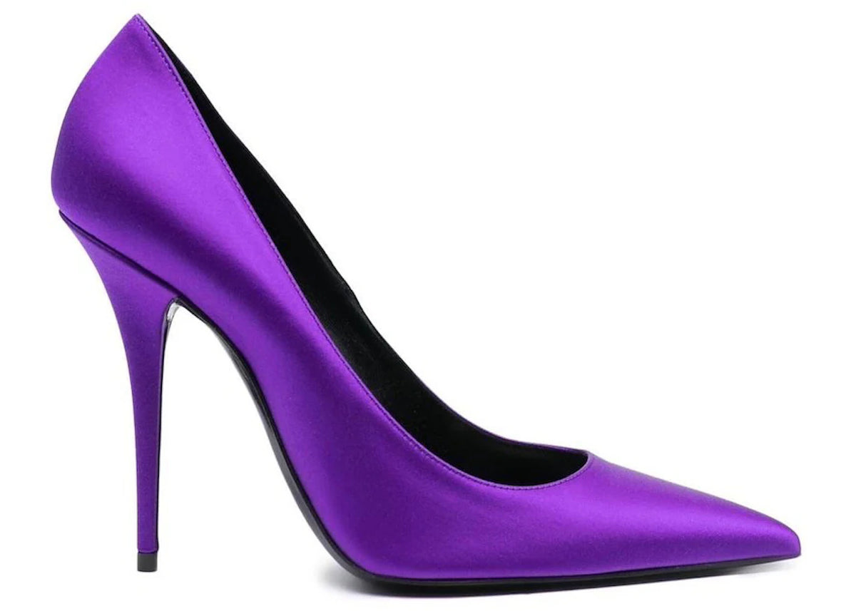 Saint Laurent Marylin Pump Purple Satin