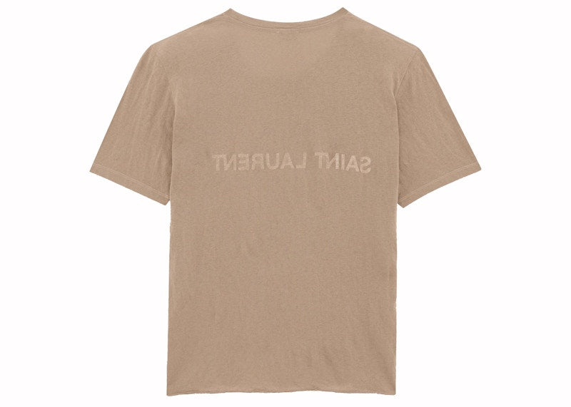 Saint Laurent Reverse T-Shirt Taupe/Natural